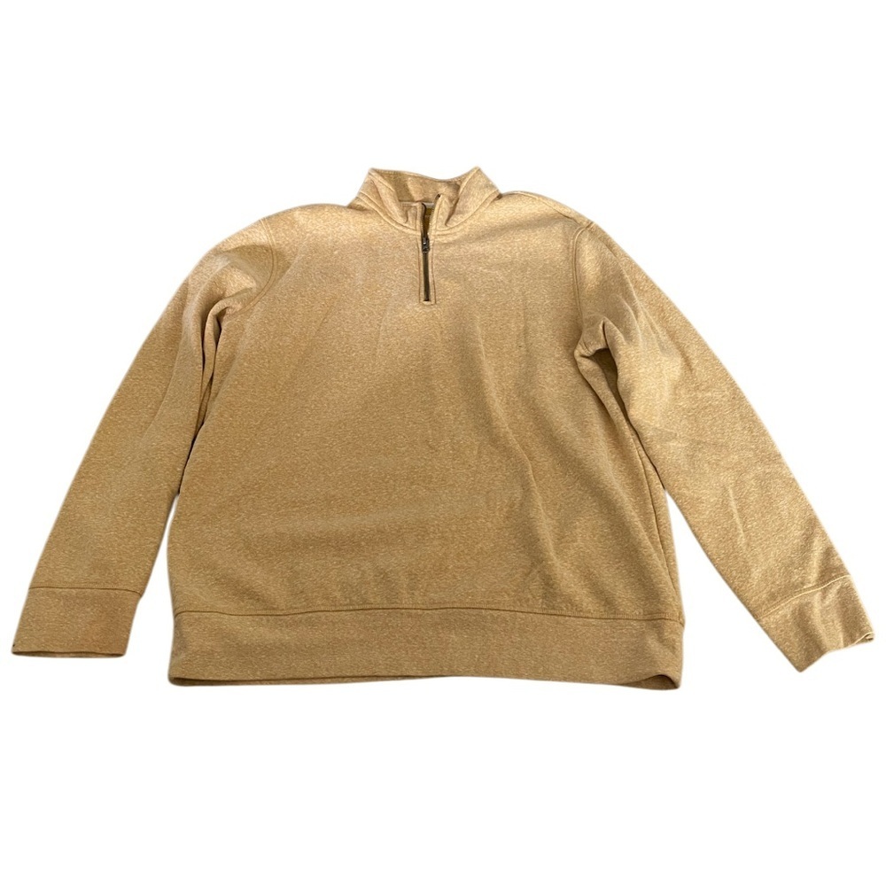 Sonoma Men's Yellow Quarter Zip Sweater Size XXL